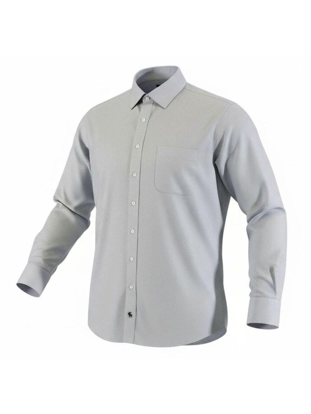 Hart Schaffner Marx XL Shirt White Gray Pima Cotton 17.5 33 LS Button Down Luxe